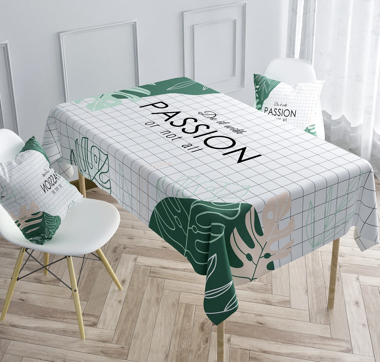 

Nordic Style Waterproof Cotton Linen Tablecloth Hotel Picnic Rectangular Dinning Table Cloth Modern Simple Home Decoration