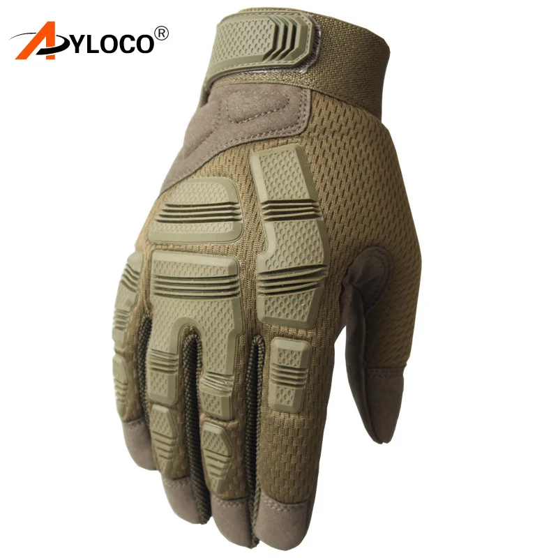 Мужские тактические резиновые перчатки с сенсорным экраном армейские из