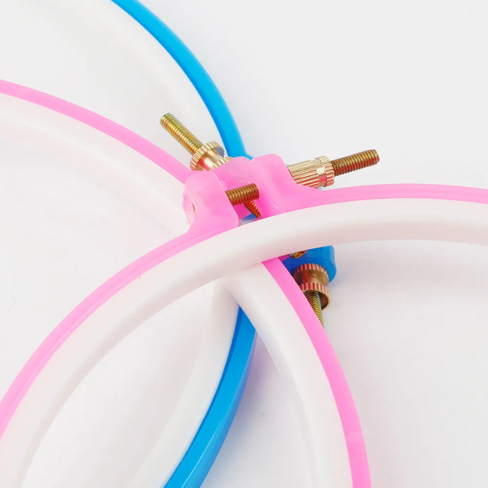 1 шт. 11 см рамка для вышивки крестиком Сделай Сам Рукоделие пластиковые круглые