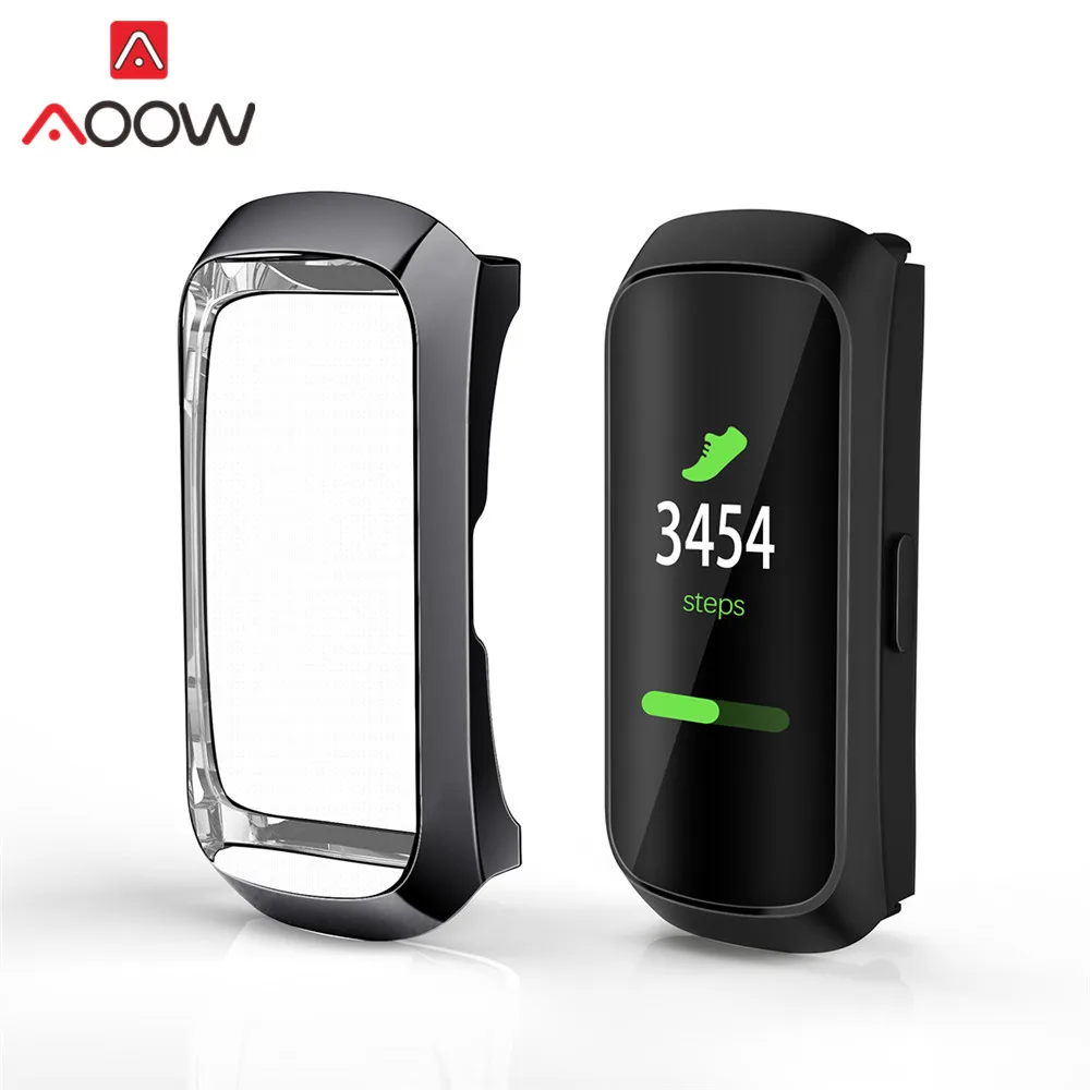 Всестороннее покрытие из ТПУ защитный чехол для samsung Galaxy Fit R370 анти-защита от падения крышка оболочки ремешок аксессуары - Цвет ремешка: Black