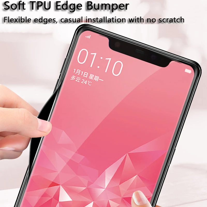 UPaitou Luxury Tempered Glass Case for OPPO A3 A3S A1 AX5 A9 A9X F11 F5 Youth F9 Pro Silicone Bumper Shockproof Cover |