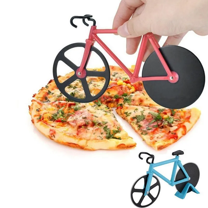 1 шт. нож для пиццы из нержавеющей стали двухколесный велосипедный резки инструмент резак кухонный гаджет