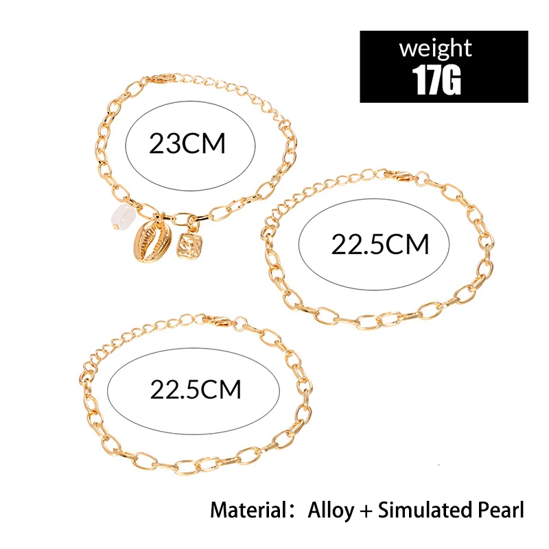 Браслеты Женские в стиле бохо многослойные металлические геометрические