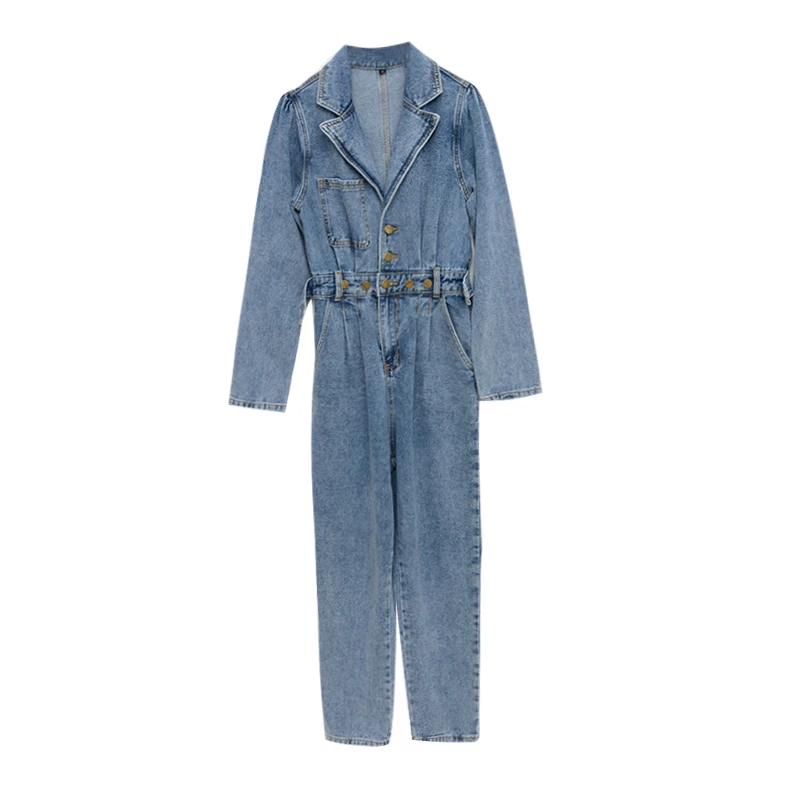 

elastic Casual heavy crafts waist high collar body suits for women 2021New autumn fashion women's tight-fitting jumpsuit XL