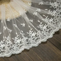 32cm wide lace fabric white flower embroidery sewing ribbons for crafts diy handmade materials needlework accessories home decor