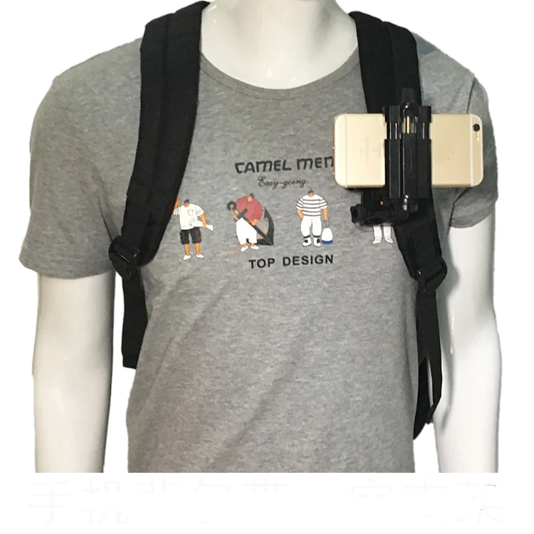 

360 Degree Rotary Fast Clamp Mount Clip Quick Release Backpack Hat Clip For Gopro xiaoyi Iphone and All 3.5-6.8 Inch Cell phone