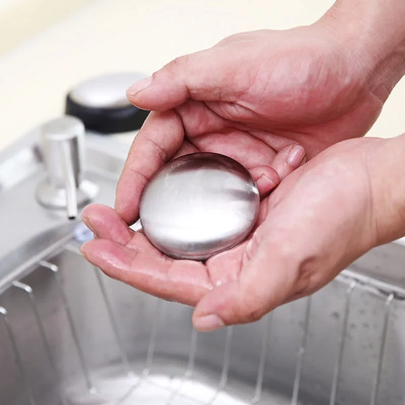 

1pc Indoor Outdoor Stainless Steel Soap Odor Remover Soap Kitchen Eliminating Odor Remove Fishy Odor and Peculiar Smell