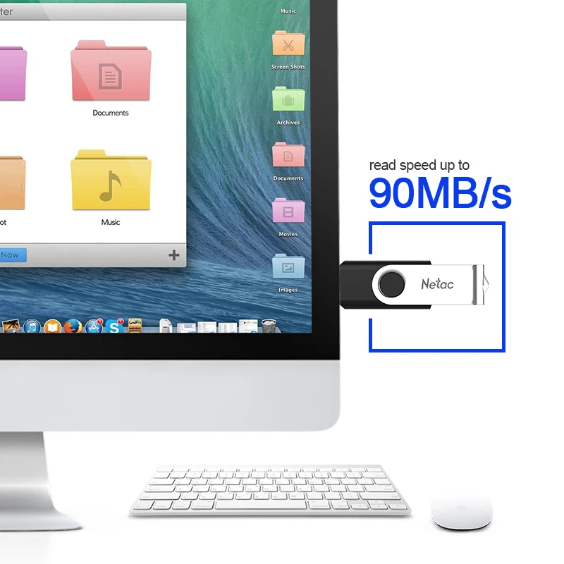 USB флеш накопитель Netac 16 ГБ 32 64 128 256 флешка карта памяти диск черный цвет|USB