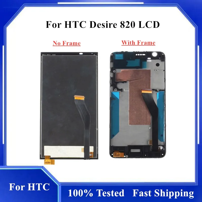 

ЖК-экран 5,5 дюйма для HTC Desire 820 820n 820s 820G 820U D820 820Q, сенсорный дигитайзер с рамкой для HTC 820, ЖК-дисплей