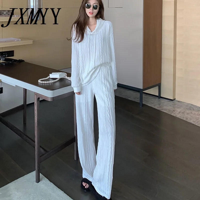 Новые товары для весны и осени простой белый вязаный Топ с капюшоном лунным