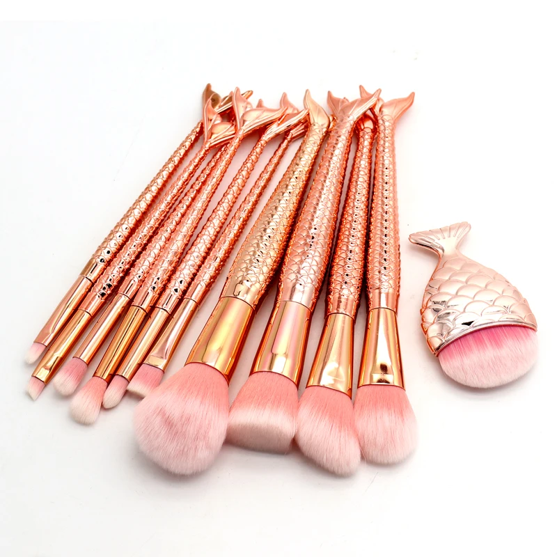 SinSo Кисть для макияжа Русалочка набор кистей пудра Контур смешивание Румяна Тени