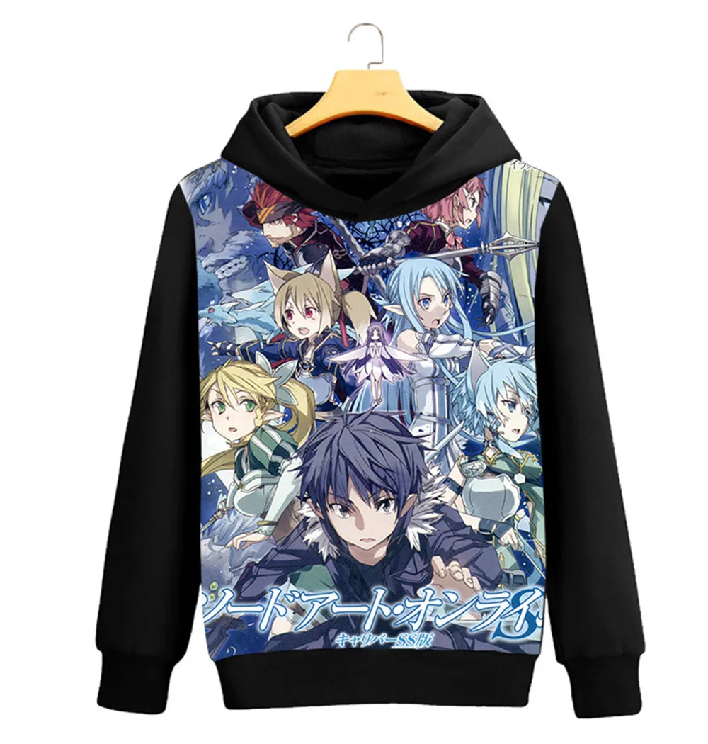 Мода Sword Art Online SAO 3D толстовки мужские и женские хип хоп пуловеры аниме Фанаты