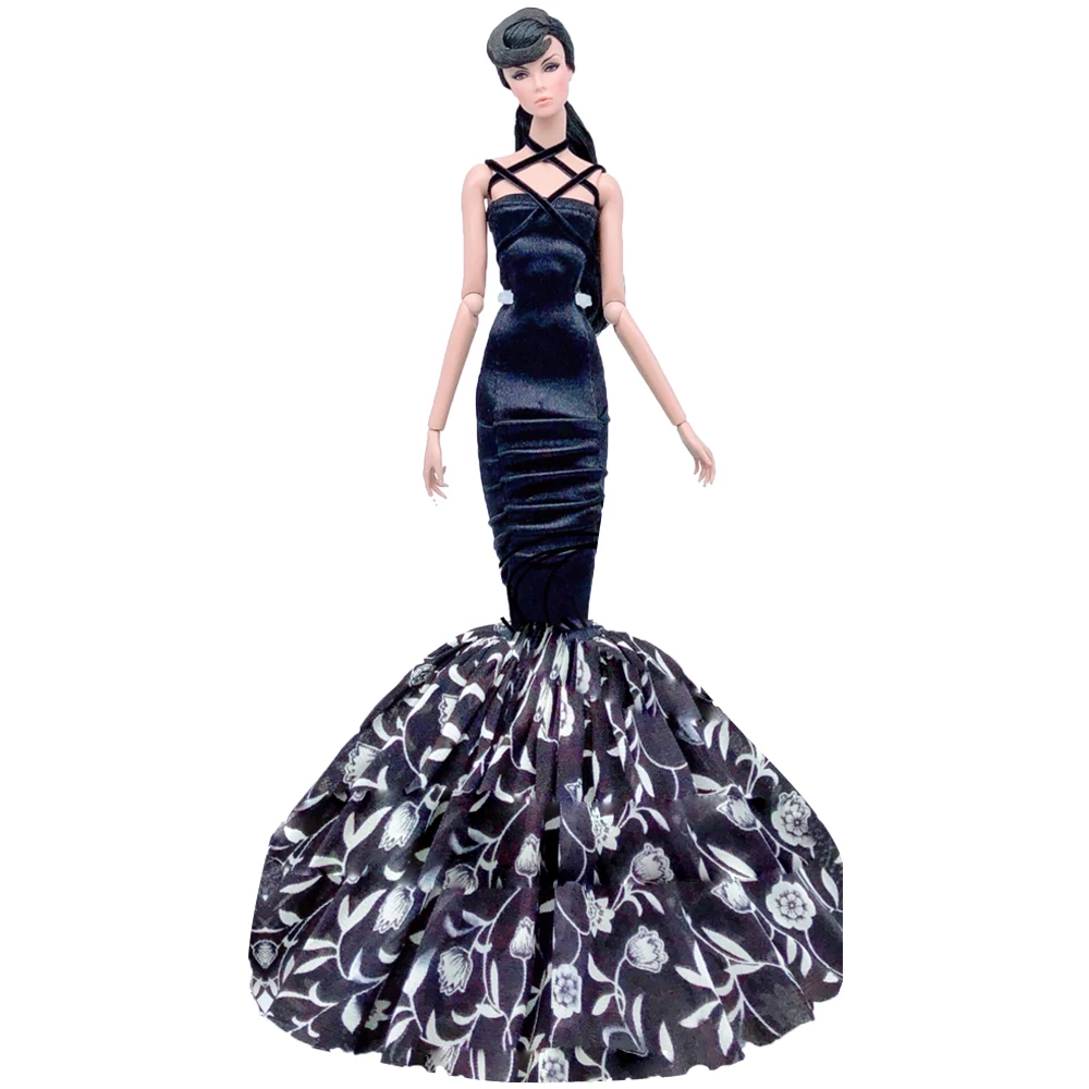 NK Кукольное платье высокого качества ручной работы длинный хвост вечернее