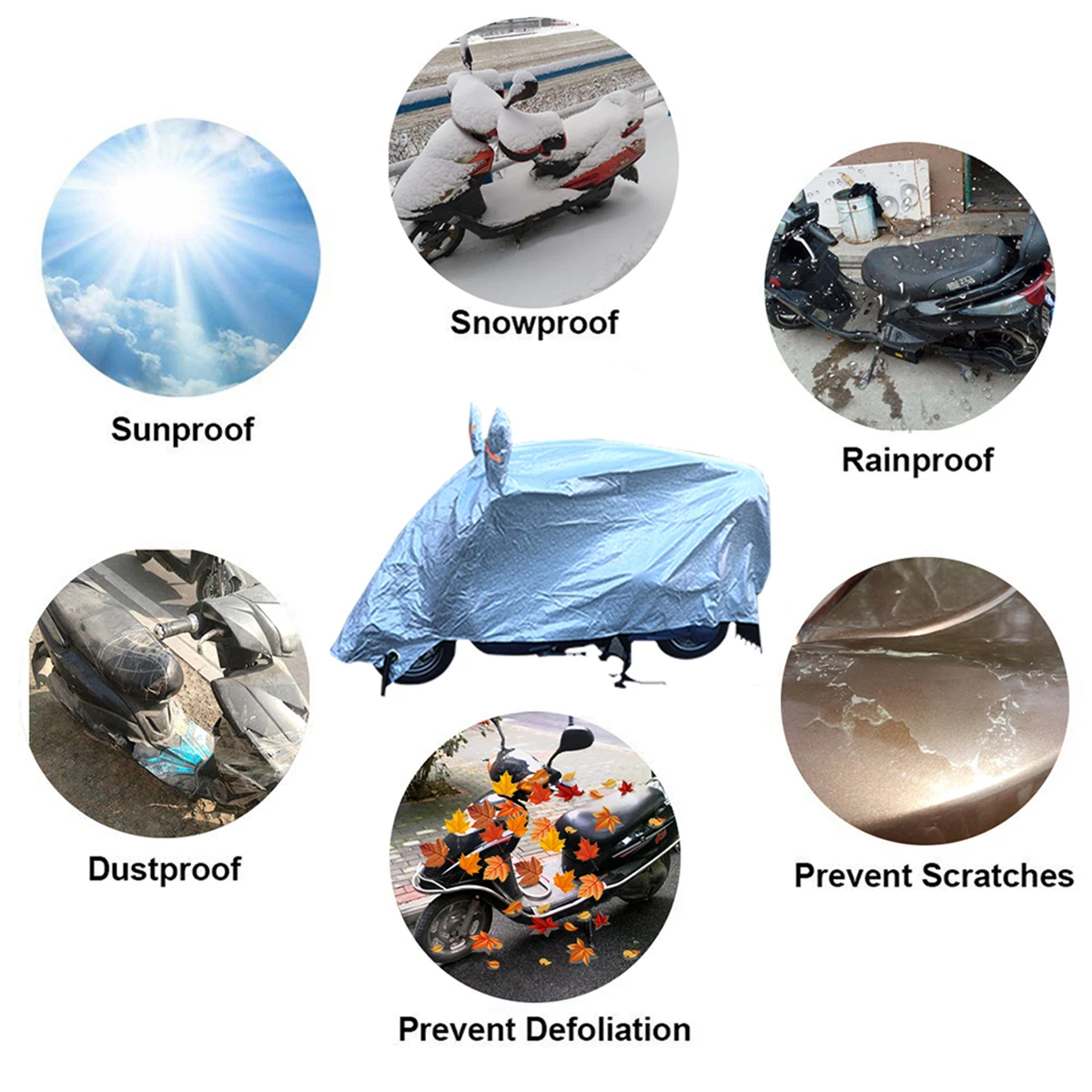 

Motorcycle cover L XL universal Outdoor UV Protector Scooter All Season waterproof Bike Rain Dustproof cover