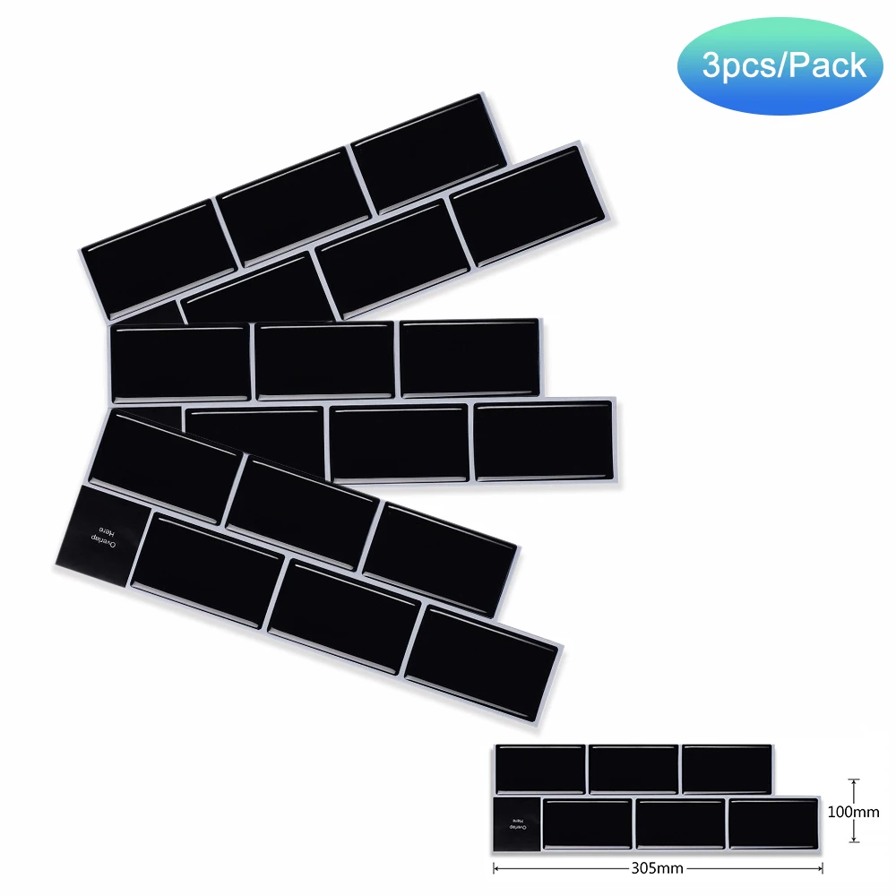 3 листа, виниловые обои 3D с самоклеящейся гладкой поверхностью