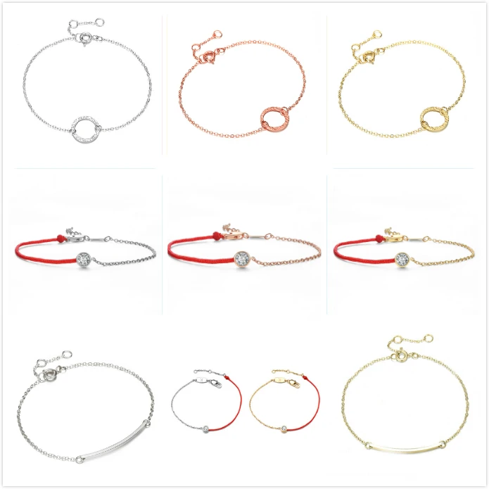 Изящные нержавеющая сталь браслеты для женщин золотистое серебристое покрытие