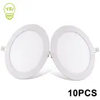 10 светодиодный т., ультратонкий встраиваемый потолочный светильник, 3 Вт, 4 Вт, 6 Вт, 9 Вт, 12 Вт, 15 Вт, 18 Вт, 85-265 в