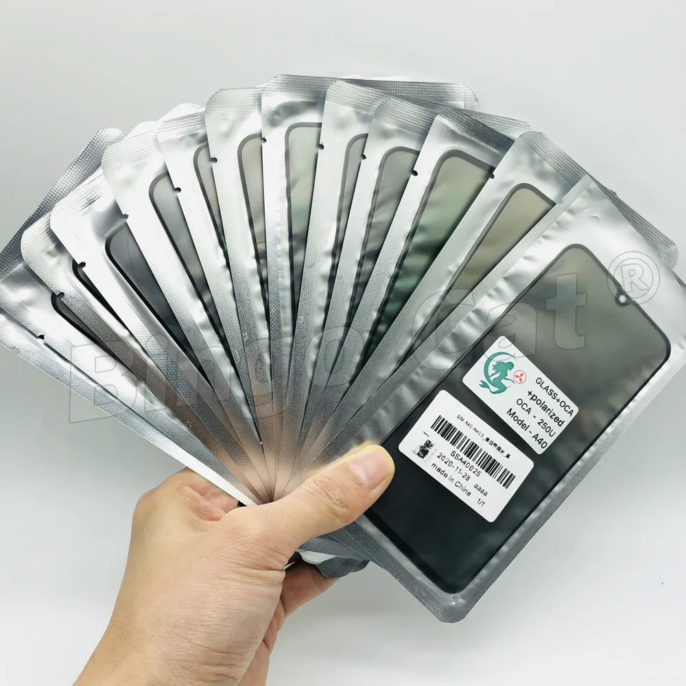 2pc original outer glass oca polarizer film for samsung a50 a51 a31 a71 a70 a30s a20 a41 lcd touch screen mobile phone parts free global shipping