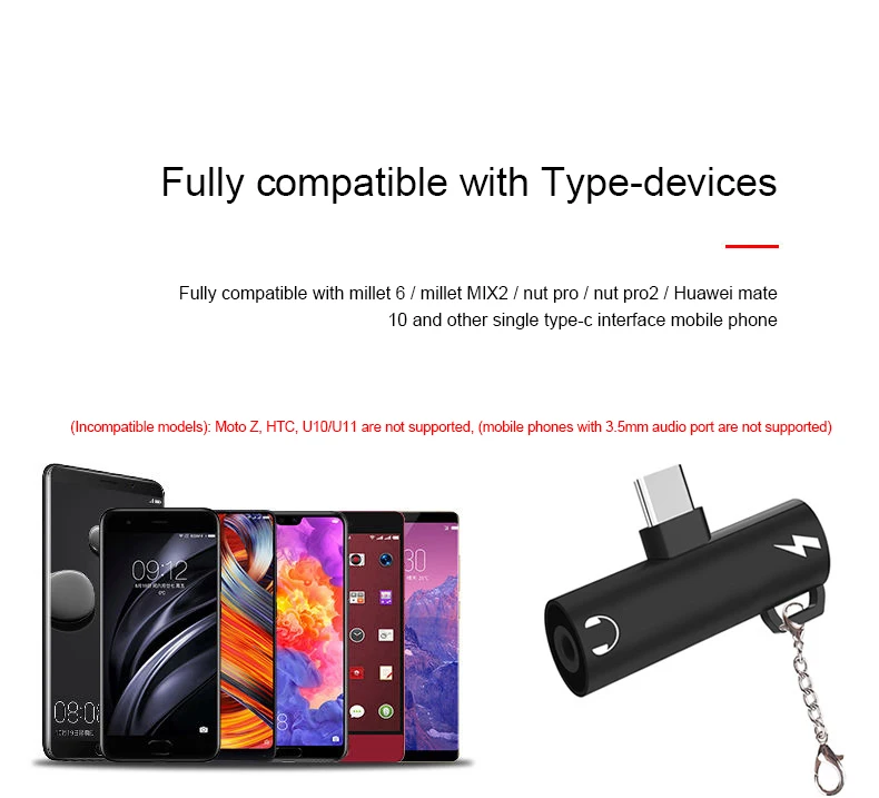 2 в 1 Тип C до 3,5 мм разъем 3,5 мм наушники USB C разветвитель разъем для Xiaomi mi9 samsung S10 Plus type C адаптер для наушников