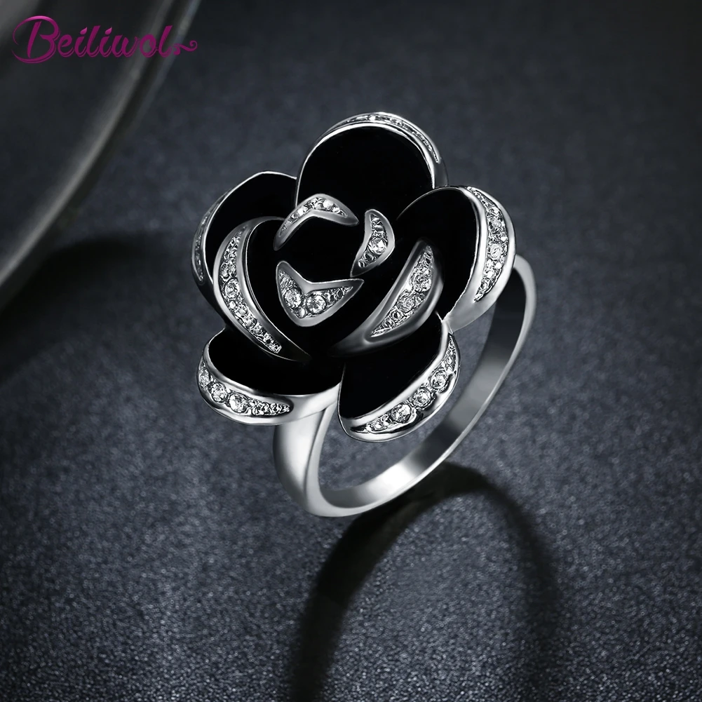 Женские и мужские кольца Beiliwol серебряные Квадратные Кольца с кристаллами