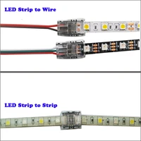 5pcs 2pin 3pin 4pin 5pin 6pin led strip connector 3528 5050 led strip to wirestrip lamp tape connection use terminals