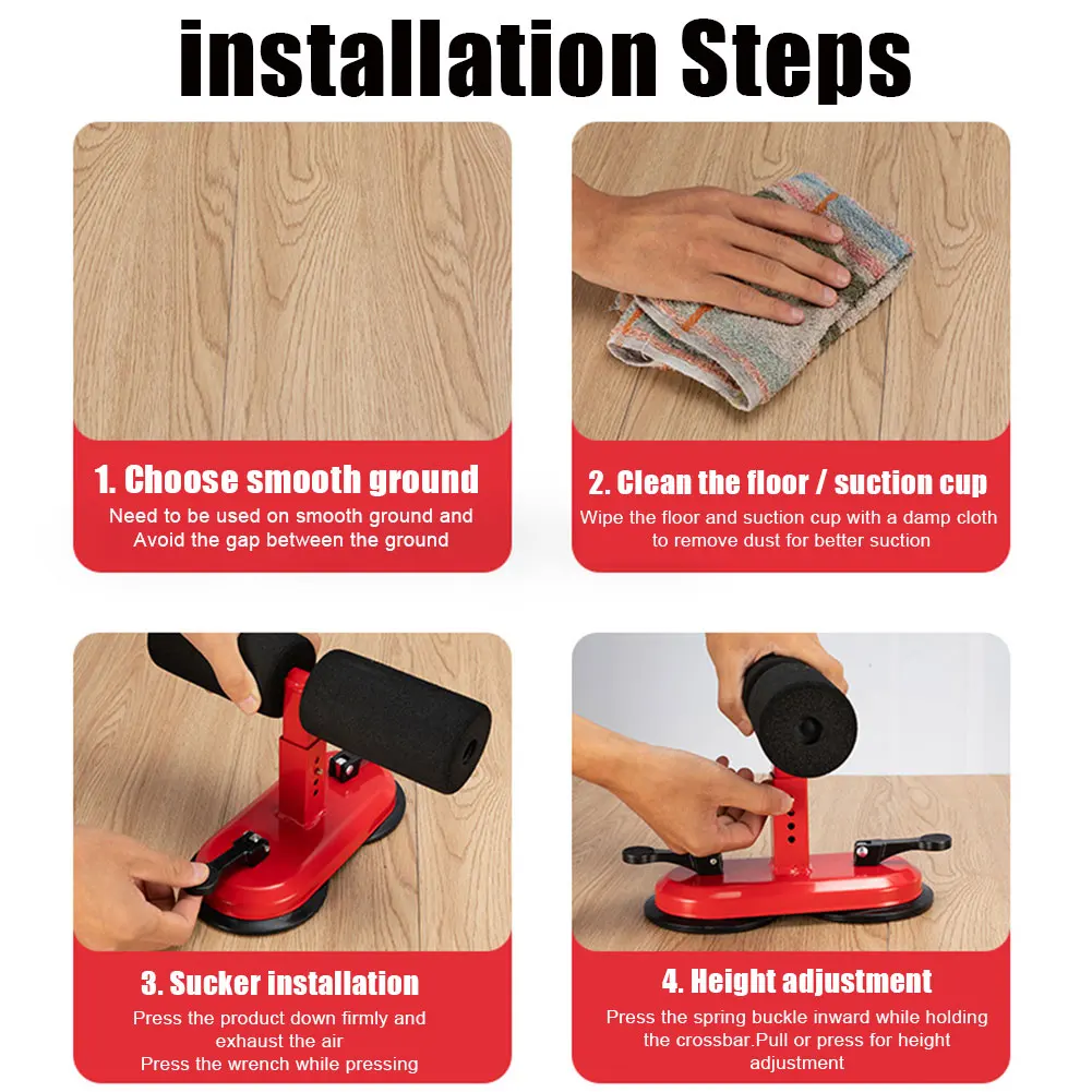 

Sit-up Aid Four-level Height Adjustment Sit-up Aid Home Exercise Fitness Sports Equipment Men Women Exercise Abdominal Muscles