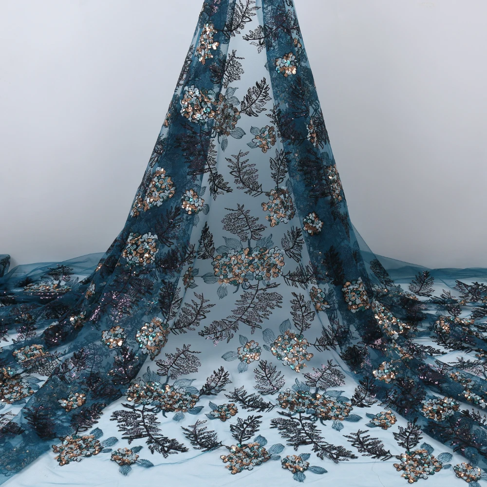 

NI.AI Высококачественная оригинальная Корейская сетчатая ткань из гипюра, мягкая африканская французская кружевная фатиновая ткань, отлична...