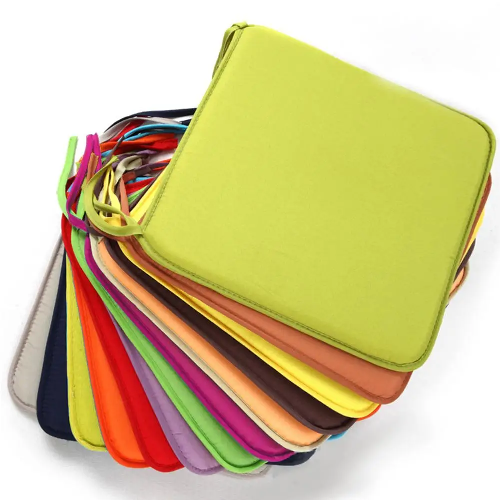 Подушка на стул однотонная портативная из полиэстера прочная и долговечная для