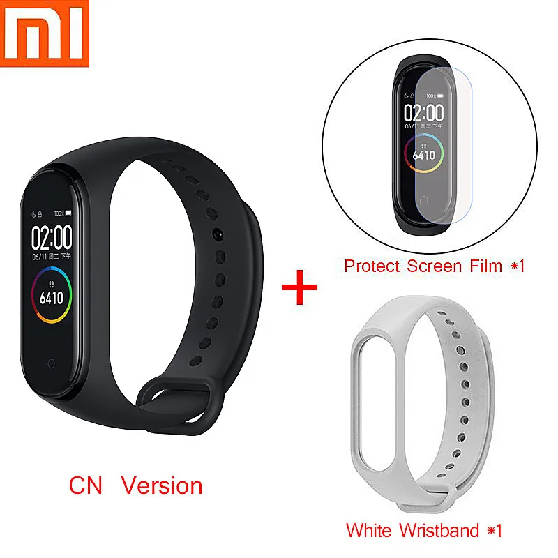 Mi Band 4 смарт-браслет Xiao mi спортивный фитнес-трекер Шагомер мониторинг сердечного ритма фитнес-браслет для xio mi Band 4 3 - Цвет: mi band 4cn strap w