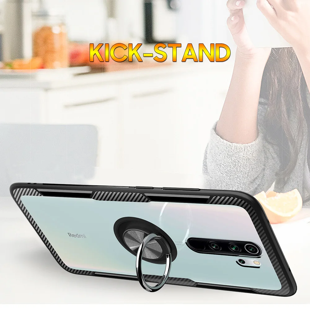 keysion ring case for redmi note 9s 9 pro max 8 pro 7 9a c clear shockproof phone cover for xiaomi poco x3 nfc mi 10t pro 9 lite free global shipping