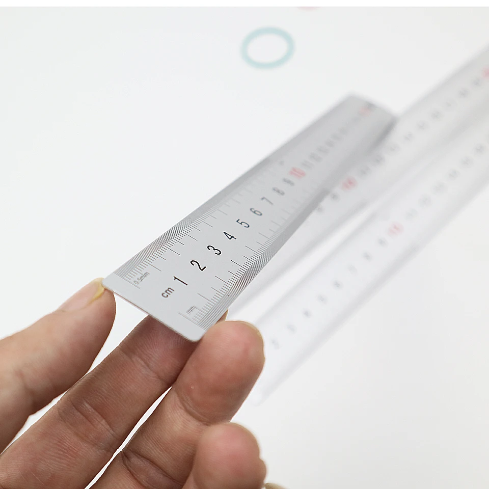 Металлическая линейка из алюминиевого сплава двойная шкала 20 см 8 дюймов