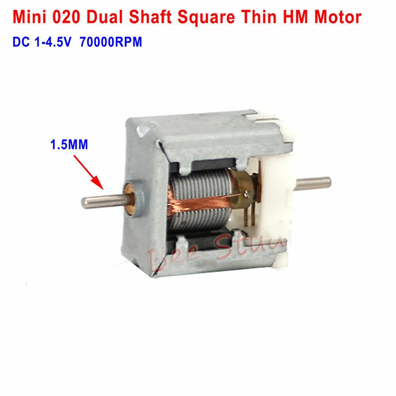 Мини Тонкий 020 квадратный неизолированный микро двигатель постоянного тока 1 4 5 В