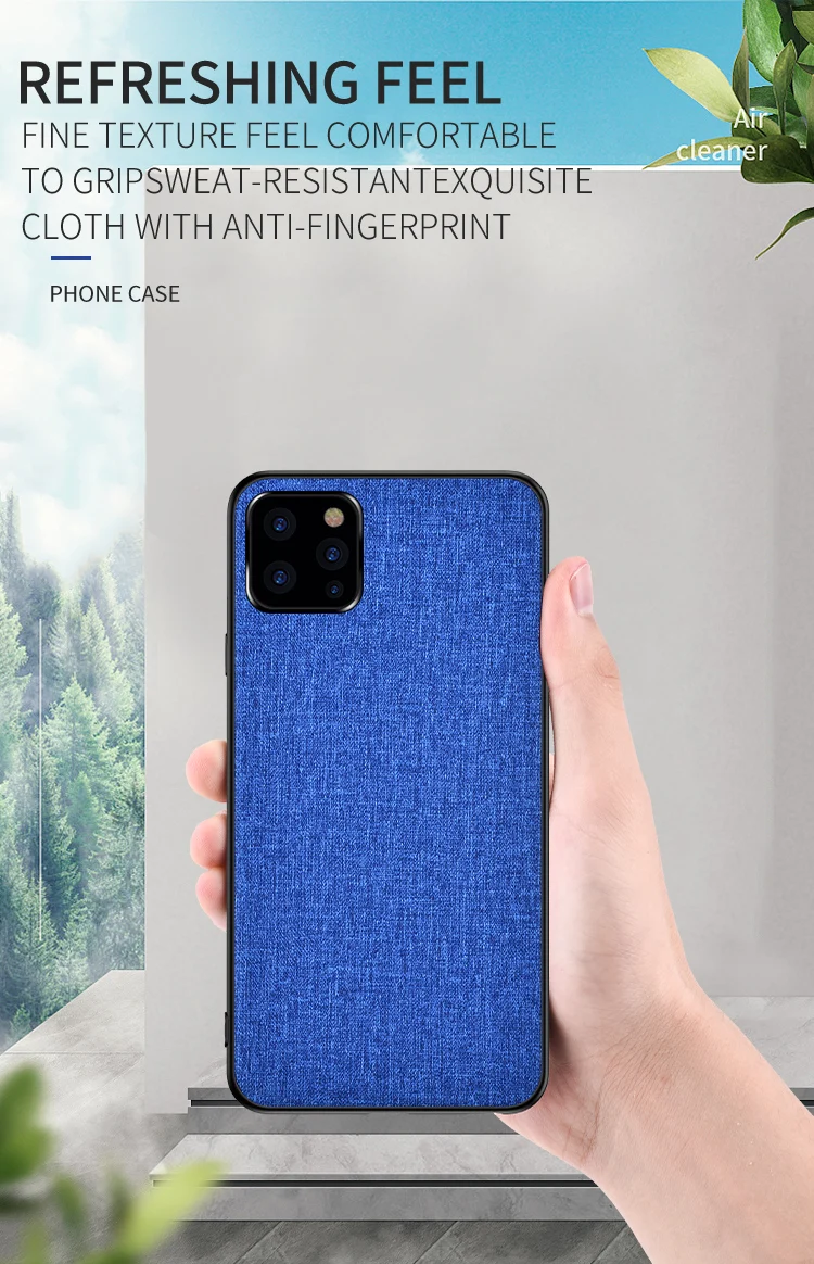 Для iphone 11 pro max чехол для телефона тканевый Жесткий ПК силиконовая рамка задняя крышка для iphone 11 бизнес противоударный жесткий чехол для телефона