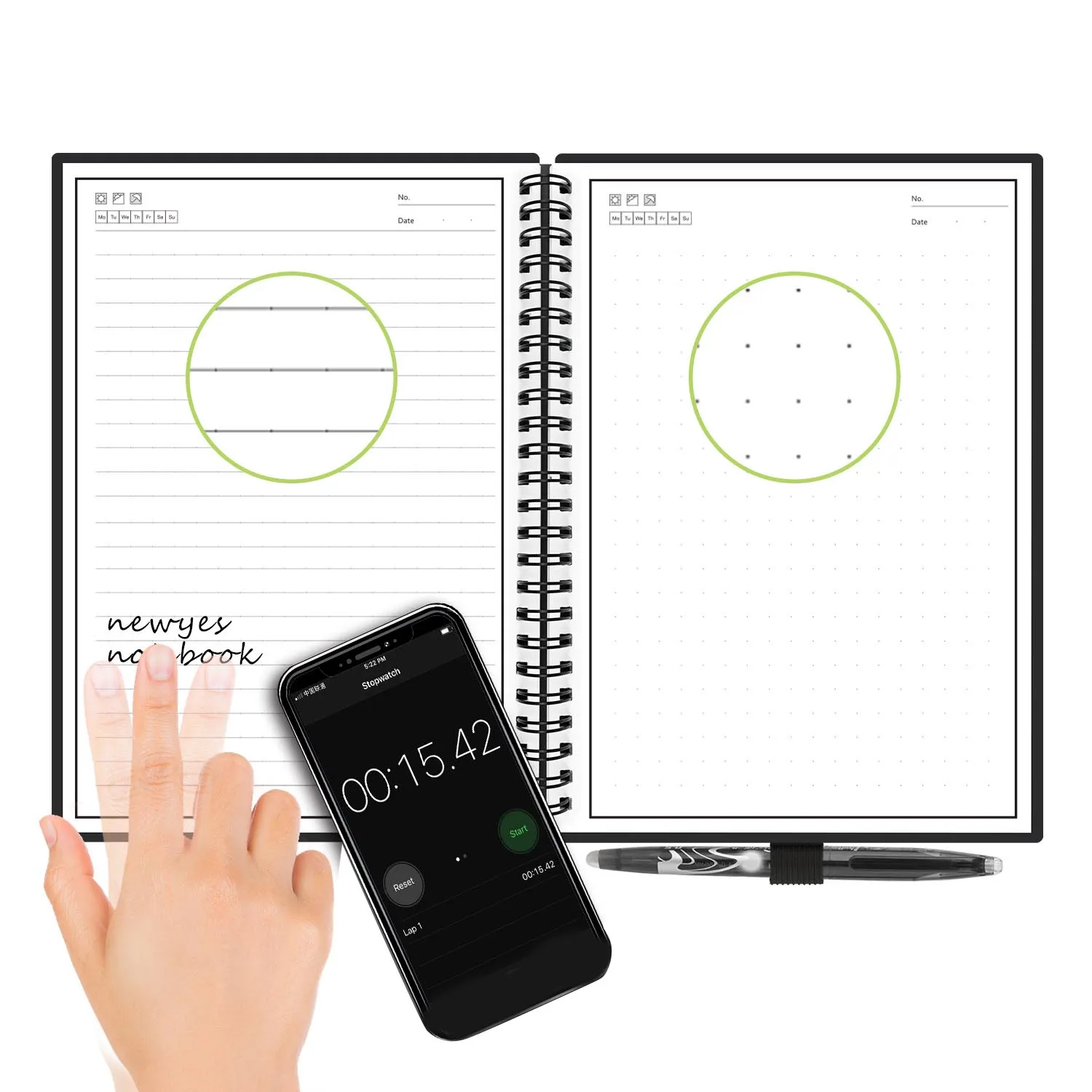 Многоразовый стираемый умный блокнот бумажный с ручкой тканевый мужской офисный