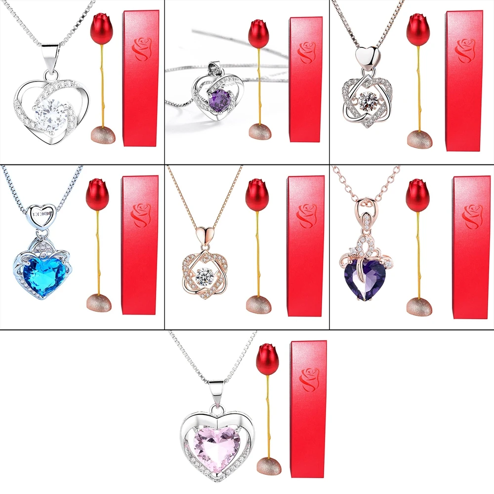 

Ожерелье для влюбленных пар, элегантное ювелирное изделие для леди, свадебный банкет, подарок для девушки на День святого Валентина, годовщ...