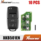 Xhorse XKB501EN проводной дистанционный ключ для VW B5 Flip 3 кнопки английская версия 10 шт.лот