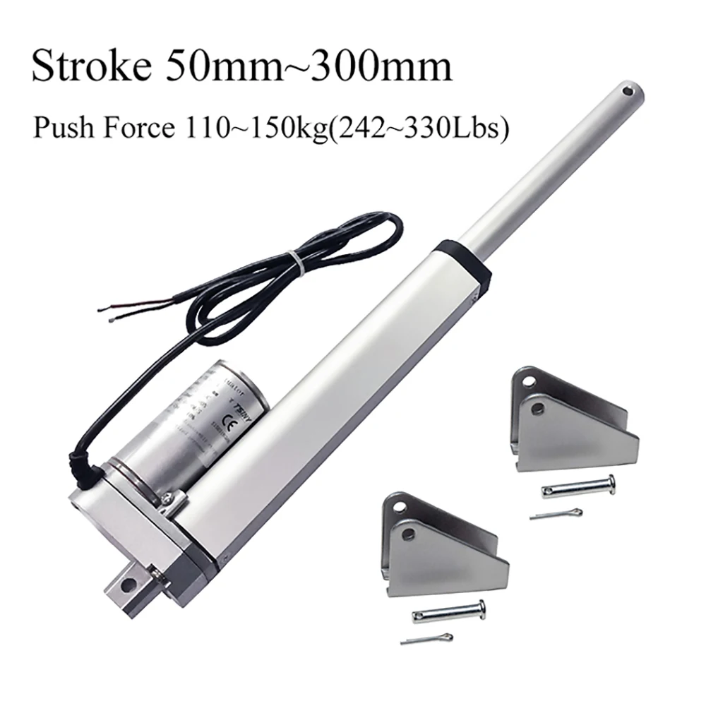 

LDB DC 12V Electric Motor Linear Actuator 1100&1500N 50-300mm Stroke 5&13mm/s Speed Mini Linear Motor Putter For Medical Devices