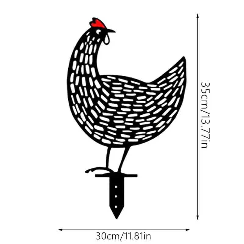 

1pcs Easter Chicken Plasctic Hen For Easter Gardening Ornaments Chicken Yard Art Garden Statues Backyard Lawn Outdoor Decor