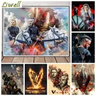 5d полноразмерная алмазная живопись, викинги, ТВ-серия, картина Лагерта Рагнар стразы, Набор для вышивки крестиком, картина для домашнего декора