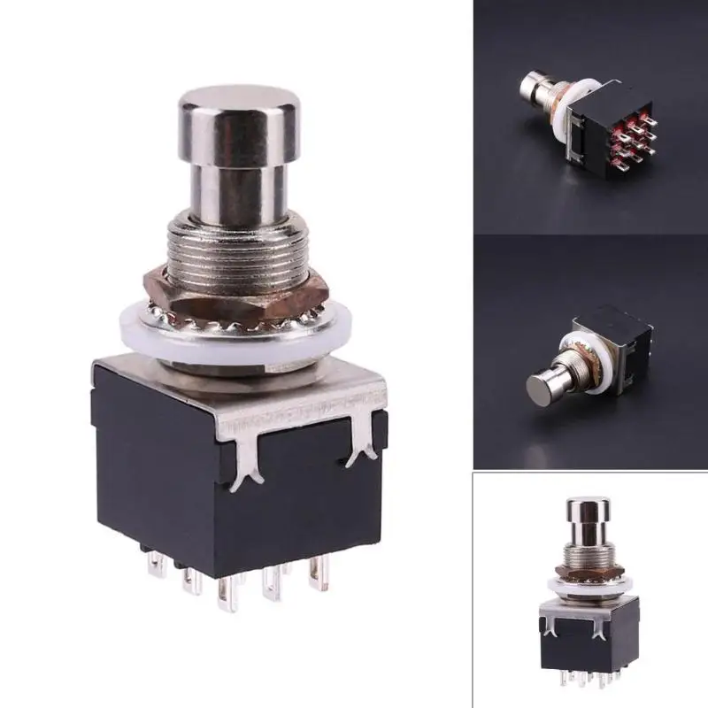 3PDT 9pin кнопочный ножной переключатель FR DIY гитарный эффект напольная педаль