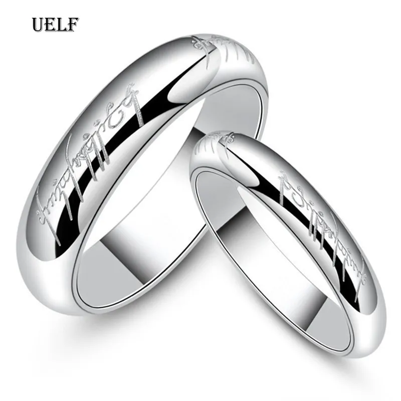 Мужское кольцо из нержавеющей стали Uelf золотистое/серебристое/черное Властелина