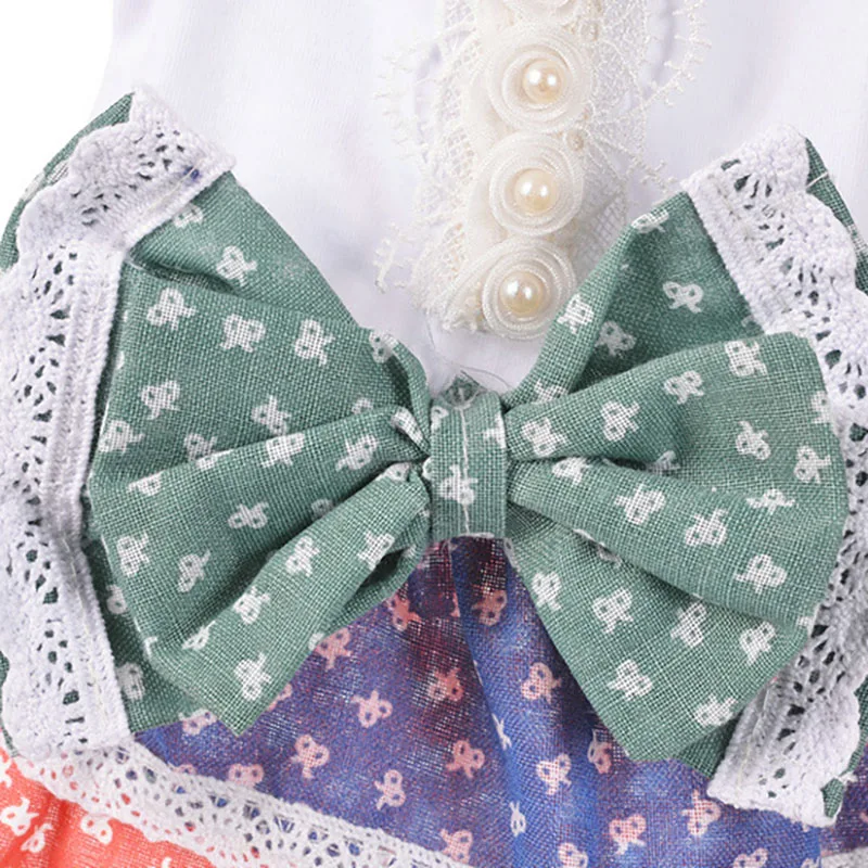 

2021 new Dog clothes for small dogs pet Clothing cats dress Puppy summer york fancy breeds Pastoral princess fresh and elegant a