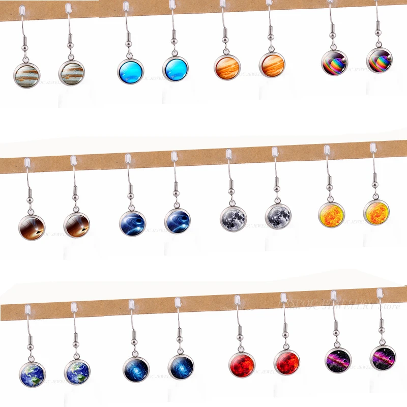 Женские серебряные серьги-подвески серьги со стеклянными кабошонами на