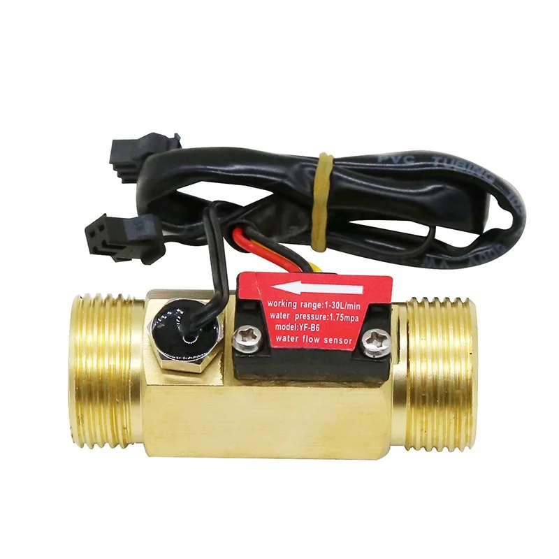 Латунный измеритель частоты потока G3/4 &quot NTC температуры Датчик расхода