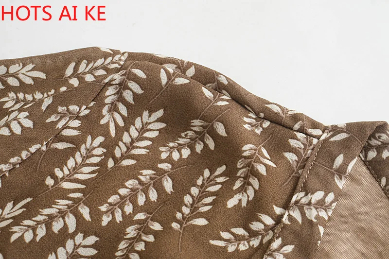 

Toppies Women Dresses 2021 Spring Floral Printing Midi Dress Pleated V-neck Long Sleeve Elastic Waist