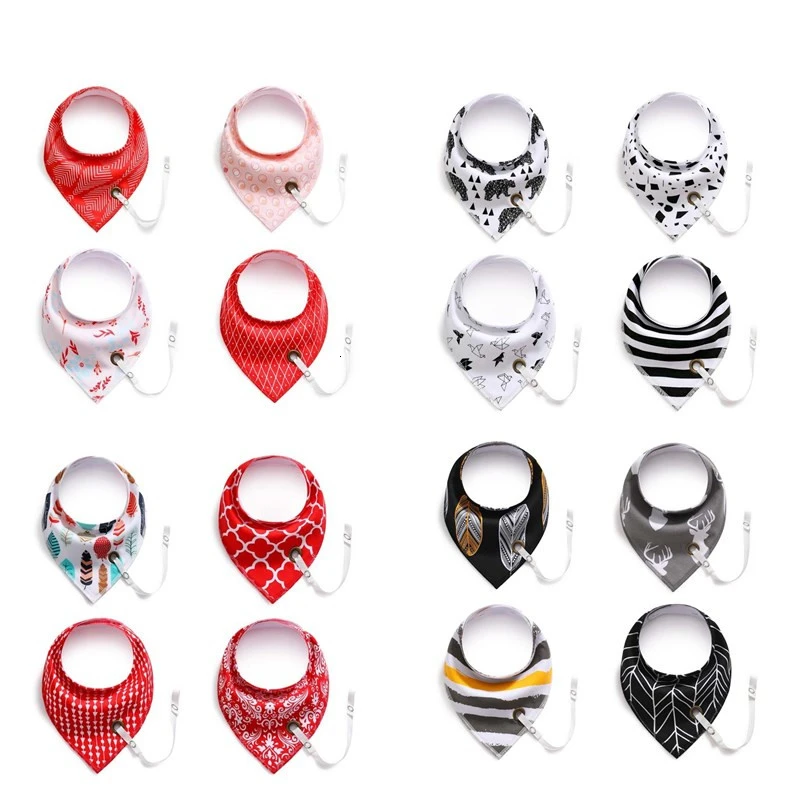 Newborn Baby Bibs Cotton Scarf Cartoon Animal Child Feeding Wrap Saliva Towel Kids Boys Girls Accessories 4Pcs/Lot | Детская одежда и