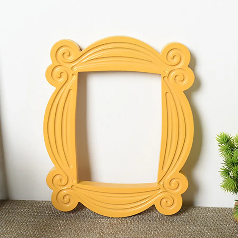 ZK30 TV Series Friends Handmade Monica Door Frame Wood Yellow Photo Frames Collectible Home Decor Collection Cosplay Gift