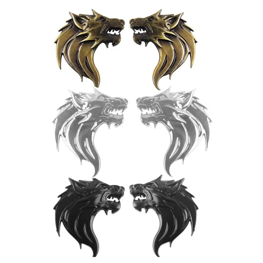 Автомобильный Мотоцикл 3D металлический череп эмблема наклейка логотип КРЫЛО