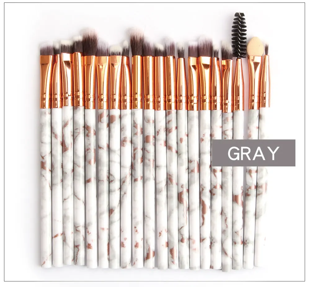 Makeup brushes set pro 10/20Pcs Multifunctional Brush Marbling EyeShadow Blending Eyeliner Eyelash Eyebrow Brush For Makeup Tool