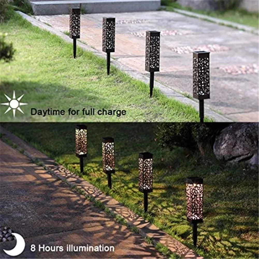 

Solar Lawn Light Decoration Solar Garden Lights Hollow Lawn Lamp Outdoor Pathway Lamp Waterproof Garden Solar LED Light.
